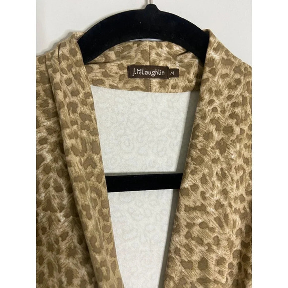 J.McLaughlin Panama Wrap Surplice Midi Dress Animal Print-sz Medium - Picture 3 of 10